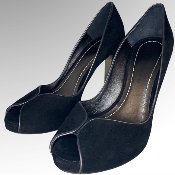 Diane Von Furstenberg peep toe pumps Sz 8 - Picture 2 of 9